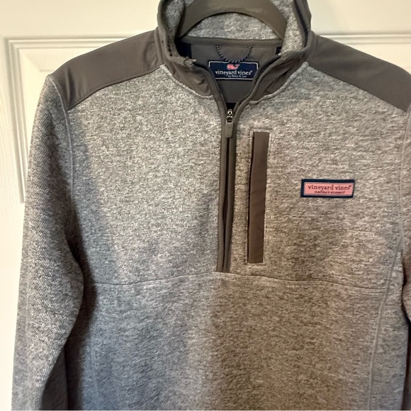 Vineyard Vines Gray Quarter-Zip Pullover - Picture 5 of 7